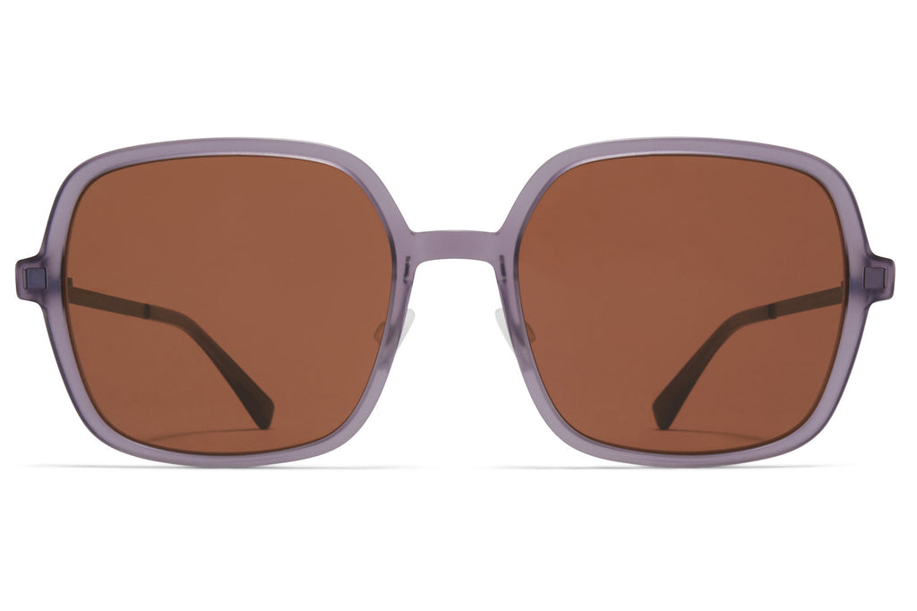 MYKITA - Saima Sunglasses Matte Smoke/Blackberry with Brown Solid Lenses with Nose Pads