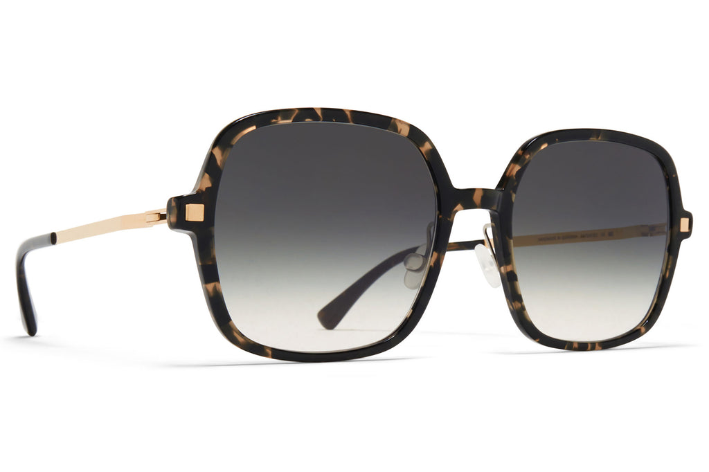 MYKITA - Saima Sunglasses Antigua/Champagne Gold with Grey Gradient Lenses with Nose Pads