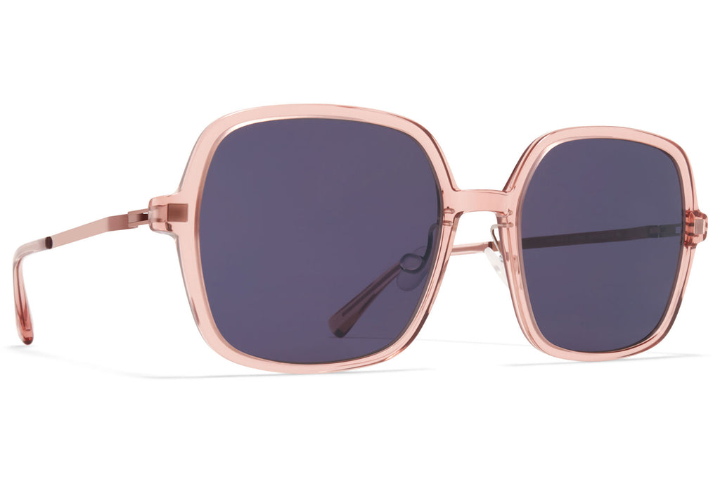 MYKITA - Saima Sunglasses Melrose/Purple Bronze with Cool Grey Solid Lenses with Nose Pads