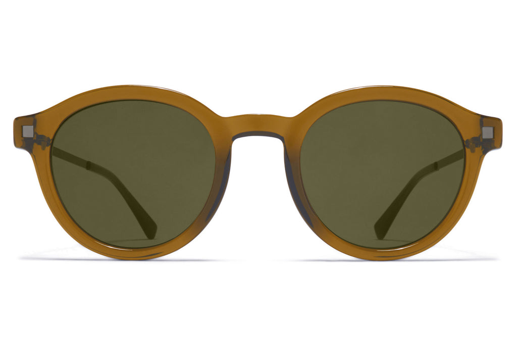 MYKITA - Ketill Sunglasses Peridot/Shiny Graphite with Raw Green Solid Lenses