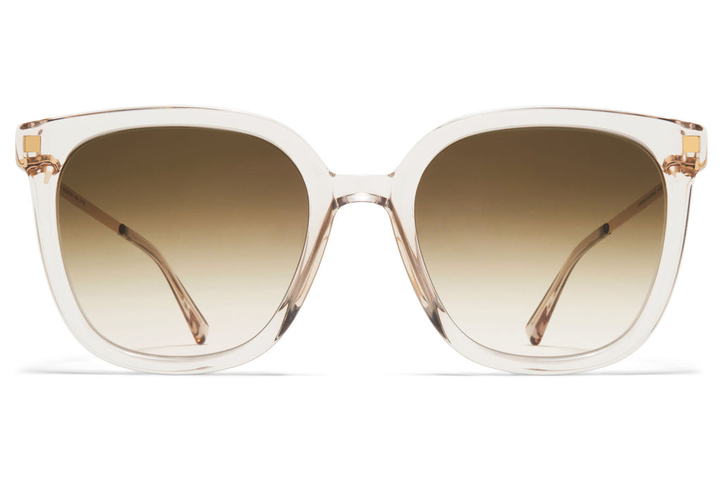 MYKITA - Viska Sunglasses Champagne/Glossy Gold with Raw Brown Gradient Lenses