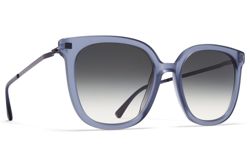 MYKITA - Viska Sunglasses Matte Deep Ocean/Blackberry with Raw Black Gradient Lenses