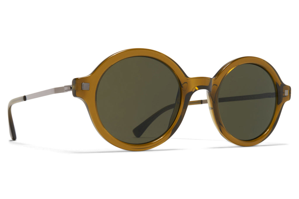 MYKITA - Esbo Sunglasses Peridot/Shiny Graphite with Raw Green Solid Lenses