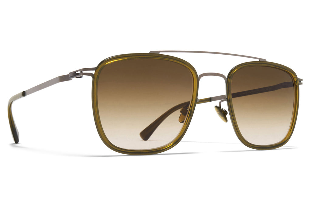 MYKITA - Jeppe Sunglasses Graphite/Peridot with Raw Brown Gradient Lenses