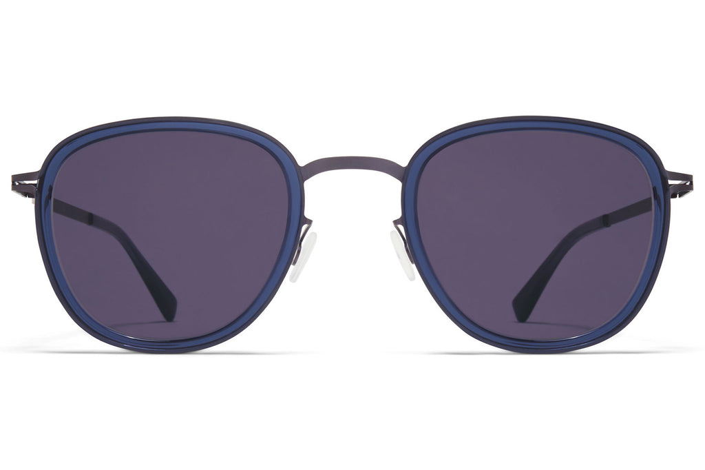 MYKITA - Helmi Sunglasses Blackberry/Deep Ocean with Cool Grey Solid Lenses