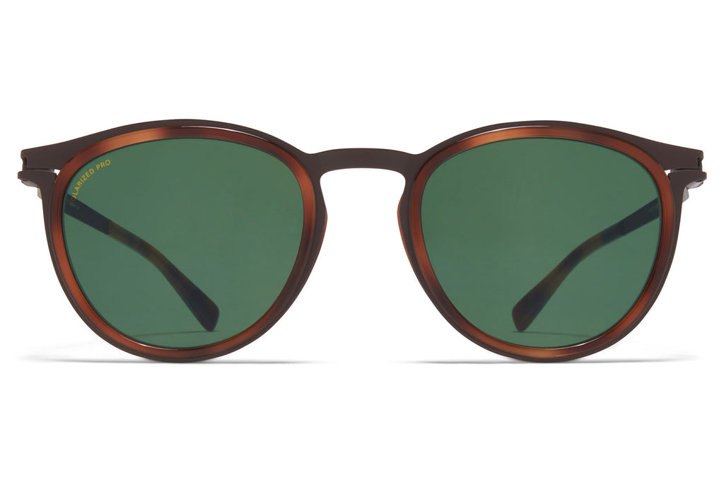 MYKITA® - Siwa Sunglasses Dark Brown/Zanzibar with Polarized Pro Green 15 Lenses