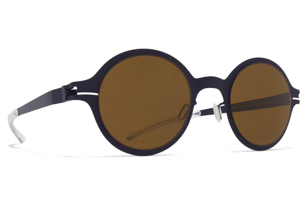 MYKITA - Nestor Sunglasses Indigo with Raw Brown Solid Lenses