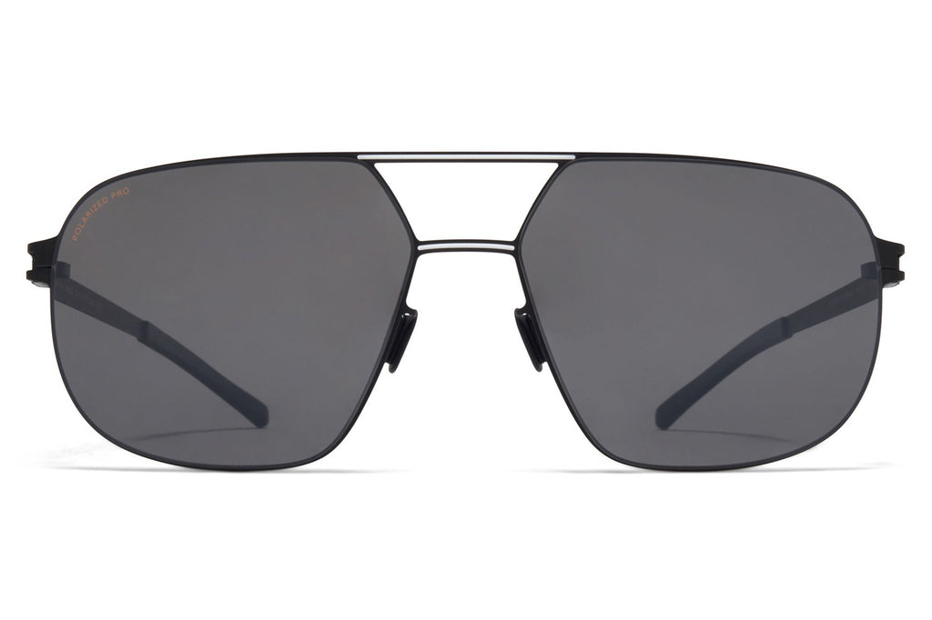 MYKITA - Angus Sunglasses Black/White with Polarized Pro Hi-Con Grey Lenses