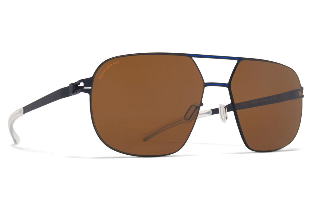 MYKITA - Angus Sunglasses Indigo/Yale Blue with PolPro Amber Brown Lenses