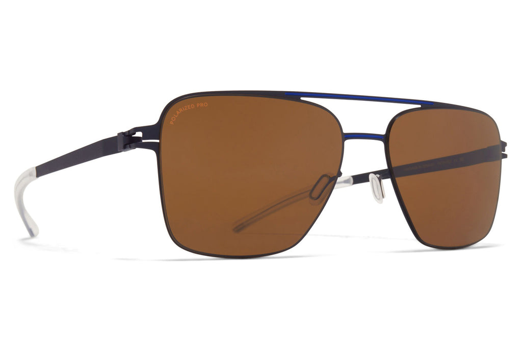 MYKITA - Bernie Sunglasses Indigo/Yale Blue with PolPro Amber Brown Lenses