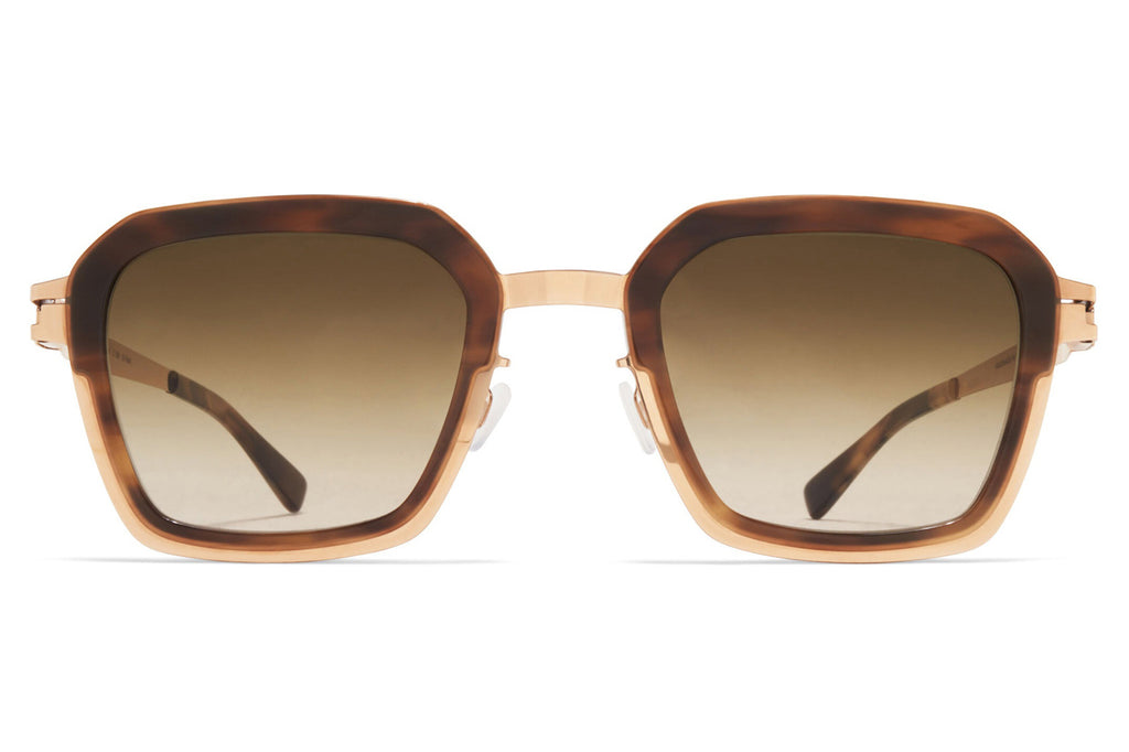 MYKITA® - Misty Sunglasses Champagne Gold/Galapagos with Raw Brown Gradient Lenses