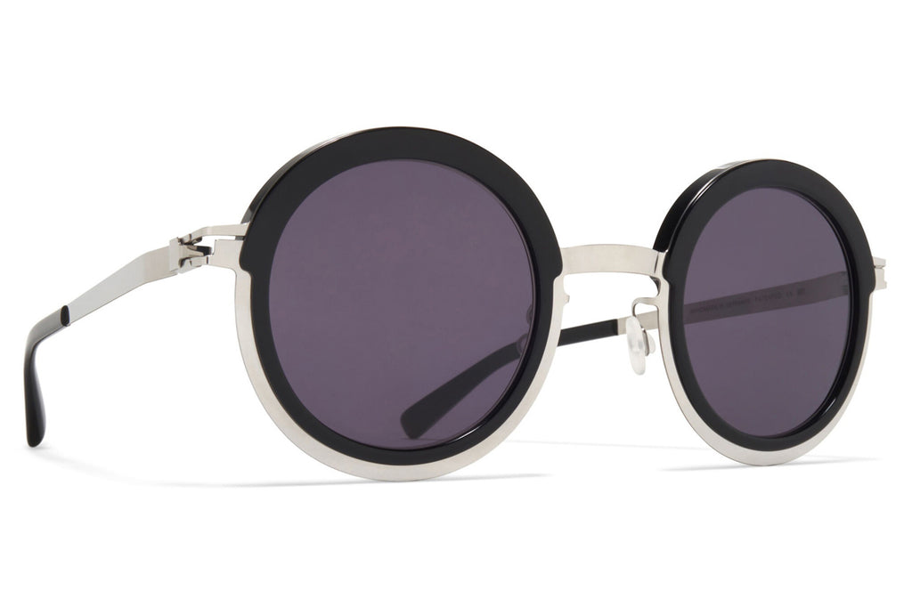 MYKITA® - Phillys Sunglasses Shiny Silver/Black with Cool Grey Solid Lenses
