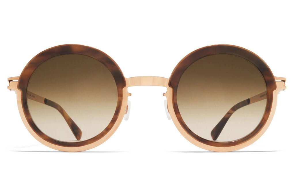 MYKITA® - Phillys Sunglasses Champagne Gold/Galapagos with Raw Brown Gradient Lenses