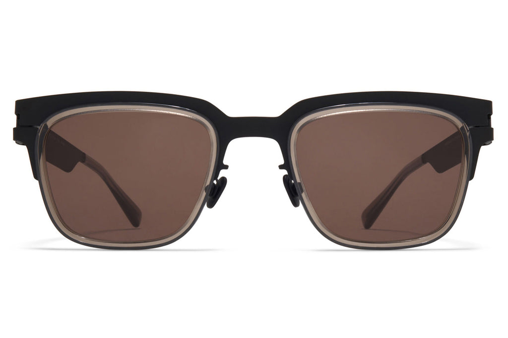 MYKITA® - Raymond Sunglasses Black/Clear Ash with Brown Solid Lenses