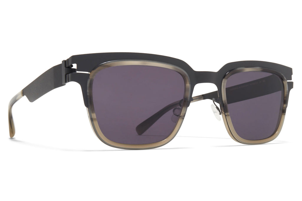 MYKITA® - Raymond Sunglasses Storm Grey/Striped Grey Gr with Cool Grey Solid Lenses
