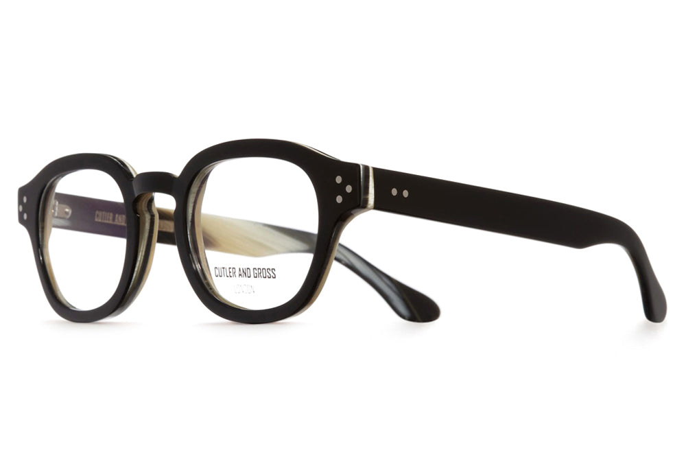Cutler & Gross - 1290V2 Eyeglasses Black on Grey Horn