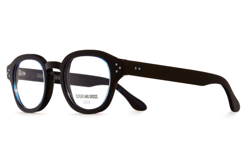 Cutler & Gross - 1290V2 Eyeglasses Black on Blue