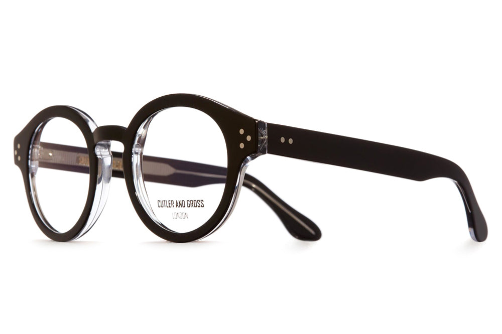 Cutler & Gross - 1291V2 Eyeglasses Black on Crystal