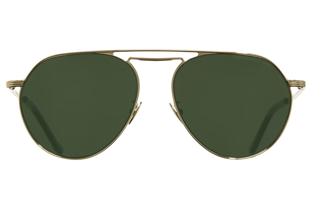 Cutler and Gross - 1309 Sunglasses Gold with Green