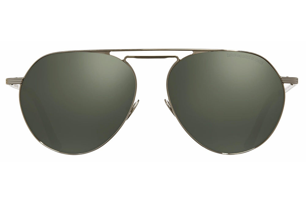 Cutler and Gross - 1309 Sunglasses Silver with Silver Mirror
