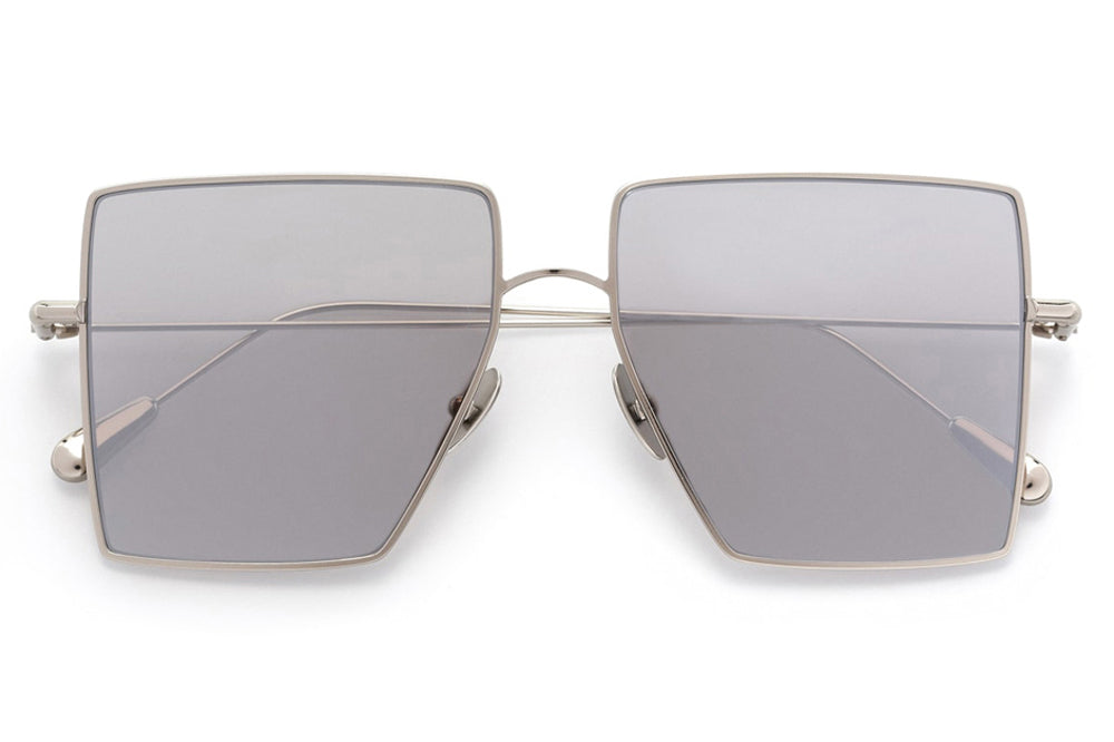 Kaleos Eyehunters - Stamper Sunglasses Silver with Silver Mirror Lenses
