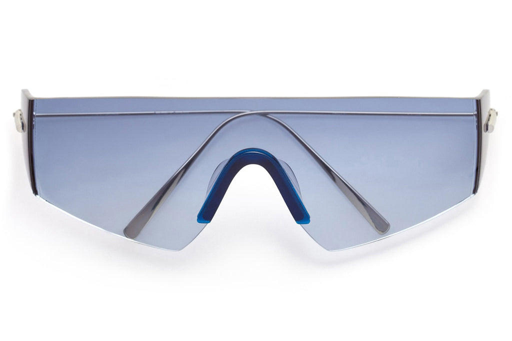 Kaleos Eyehunters - Edwards Sunglasses Silver with Blue Lenses
