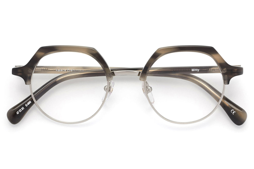 Kaleos Eyehunters - Mitty Eyeglasses Silver/Grey Tortoise