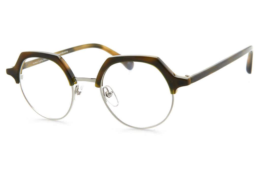 Kaleos Eyehunters - Mitty Eyeglasses Silver/Khaki Tortoise