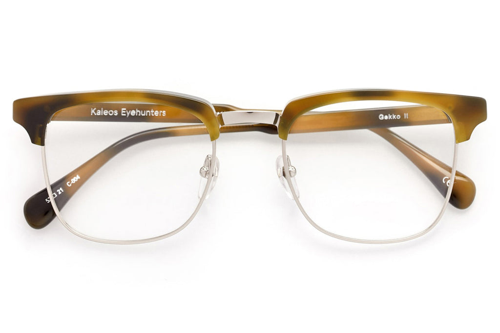 Kaleos Eyehunters - Gekko ii Eyeglasses Silver/Khaki Tortoise
