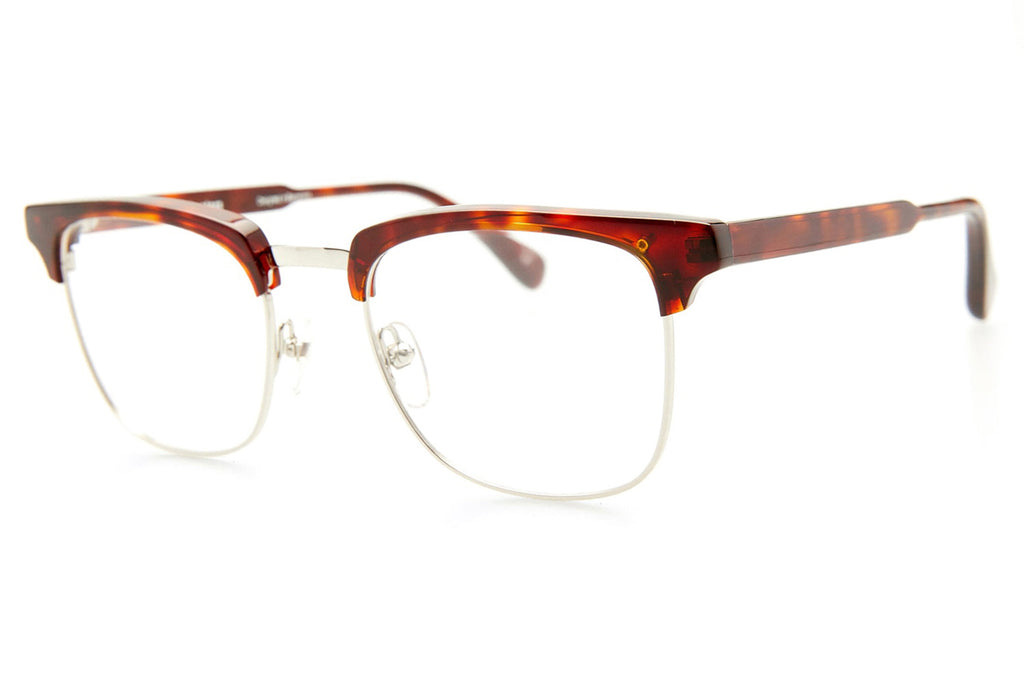 Kaleos Eyehunters - Gekko ii Eyeglasses Silver/Red Tortoise