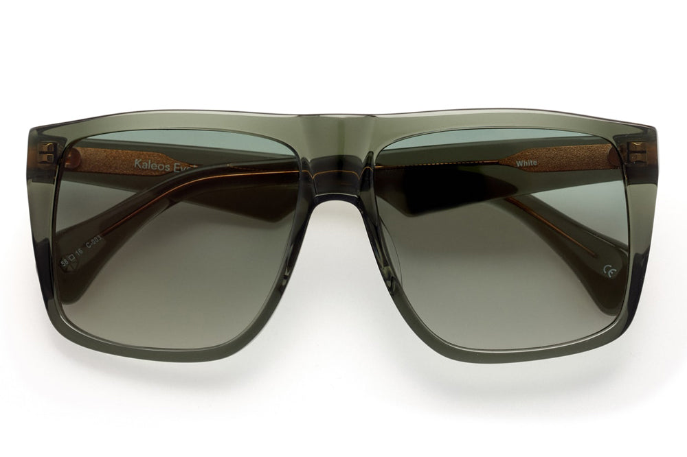 Kaleos Eyehunters - White Sunglasses Transparent Green