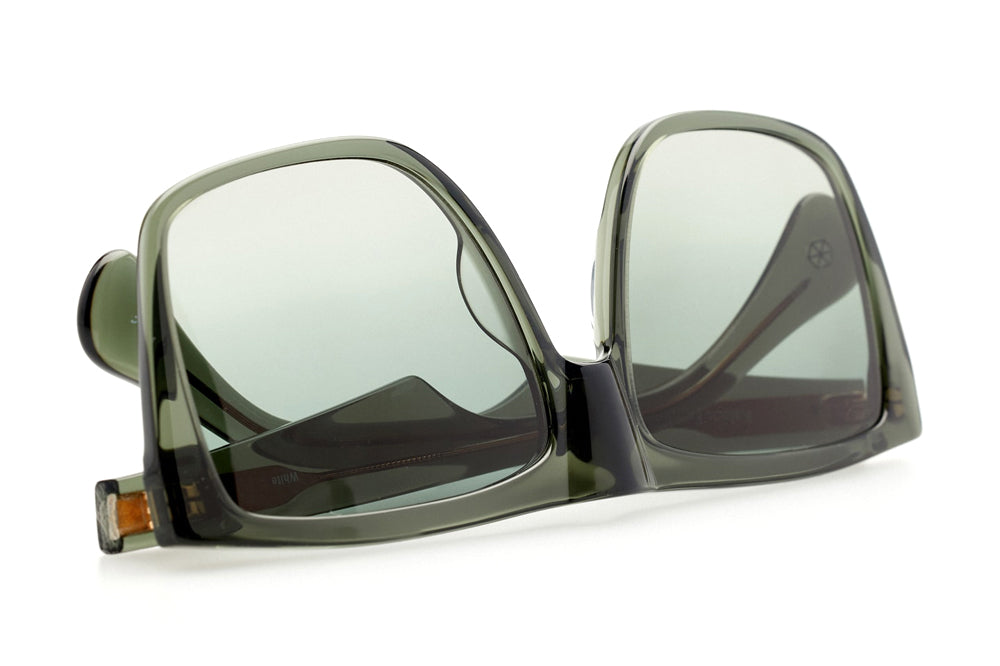 Kaleos Eyehunters - White Sunglasses Transparent Green