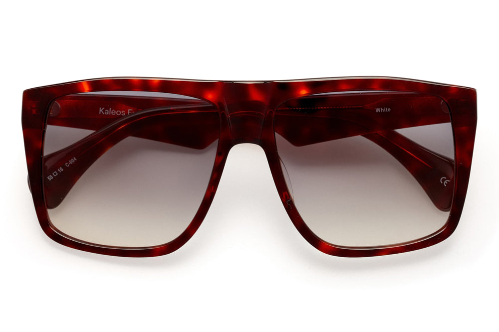 Kaleos Eyehunters - White Sunglasses Red Tortoise