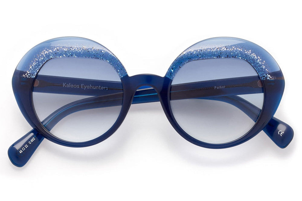 Kaleos Eyehunters - Parker Sunglasses Translucent Dark Blue/Glitter Blue