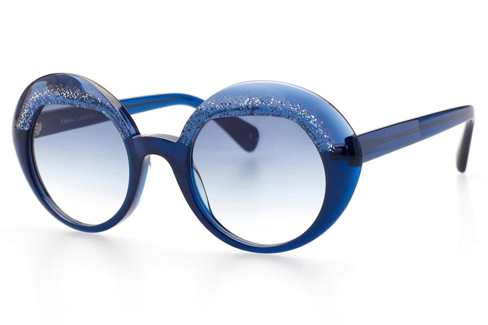 Kaleos Eyehunters - Parker Sunglasses Translucent Dark Blue/Glitter Blue