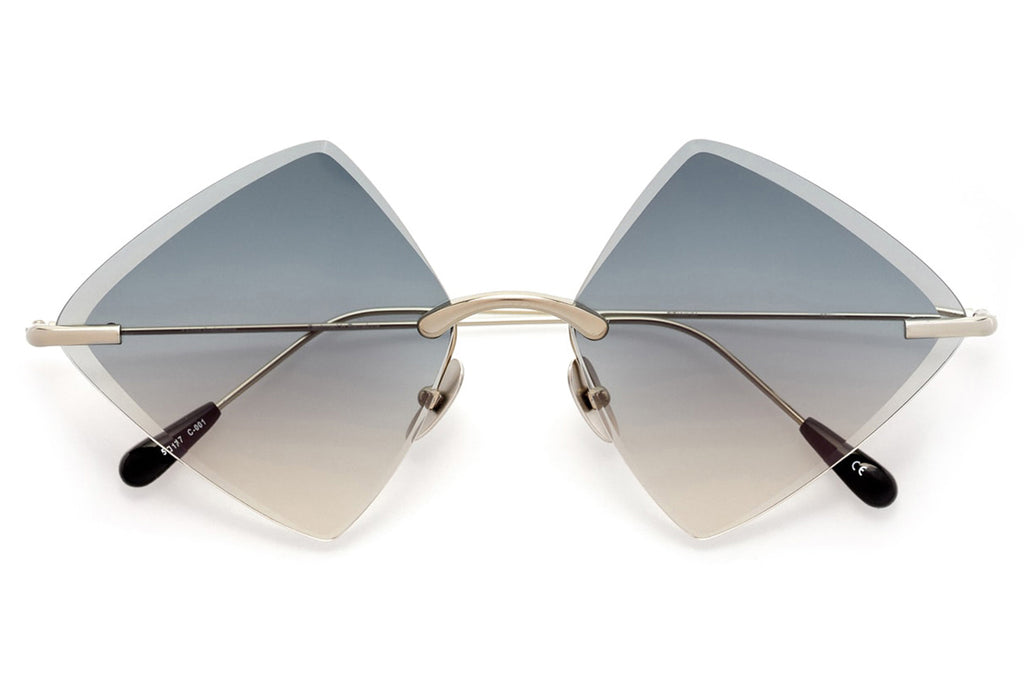 Kaleos Eyehunters - Monroe Sunglasses Silver with Light Grey Lenses