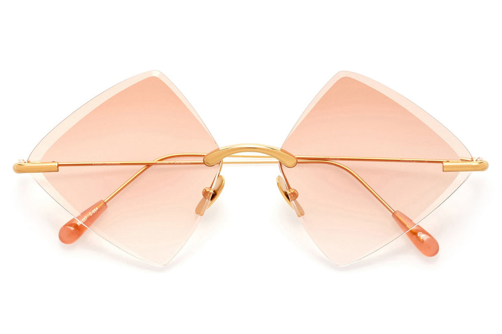 Kaleos Eyehunters - Monroe Sunglasses Gold with Peach Lenses