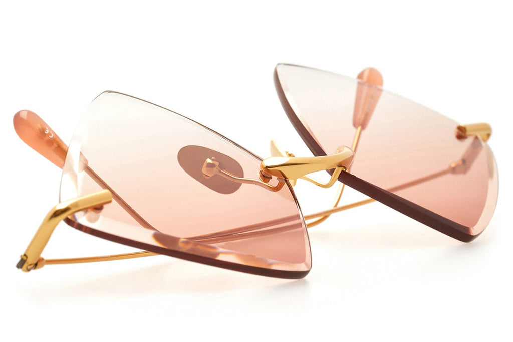 Kaleos Eyehunters - Monroe Sunglasses Gold with Pink Lenses