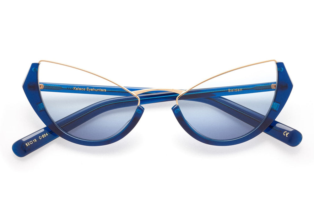 Kaleos Eyehunters - Selden Sunglasses Translucent Dark Blue/Gold
