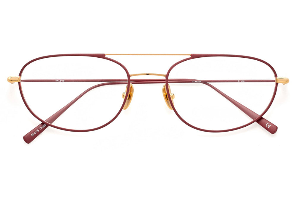 Kaleos Eyehunters - Di Vita Eyeglasses Gold/Burgundy