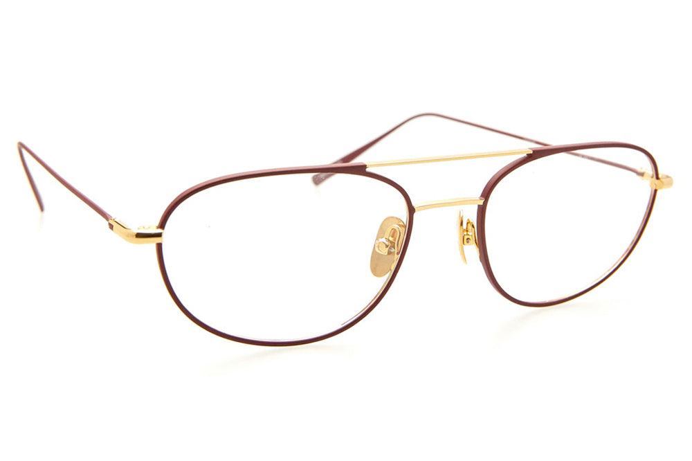 Kaleos Eyehunters - Di Vita Eyeglasses Gold/Burgundy