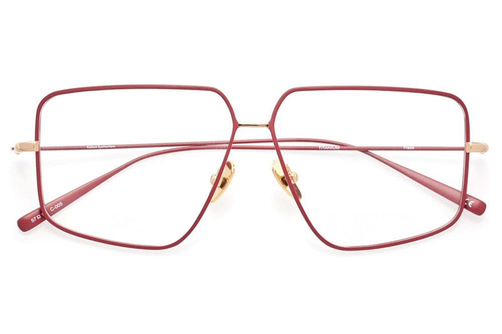 Kaleos Eyehunters - Trask Eyeglasses Red/Gold
