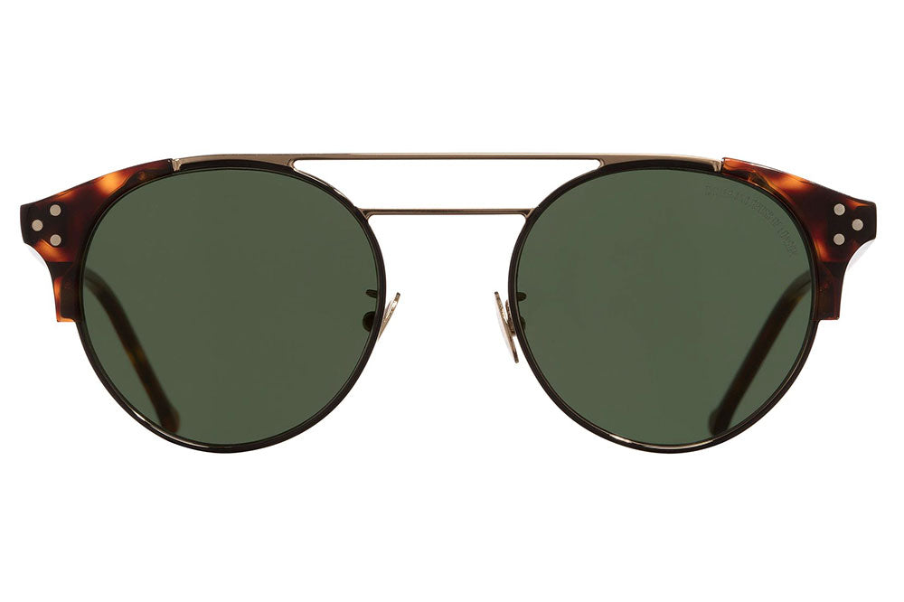 Cutler & Gross - 1271 Sunglasses Black and Dark Turtle with Green Lenses