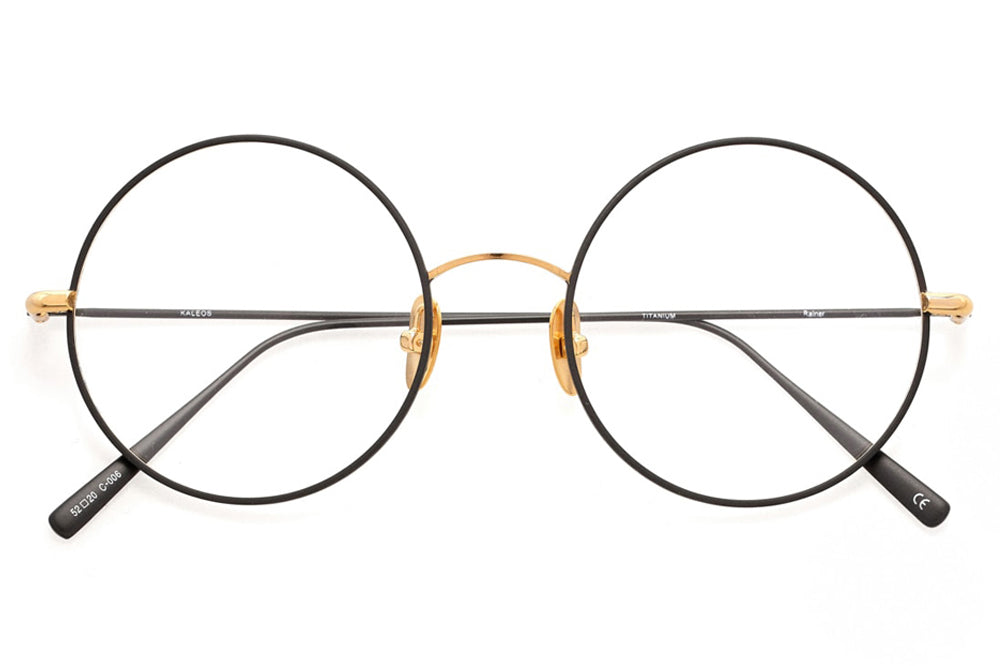 Kaleos Eyehunters - Rainer Eyeglasses Black/Gold