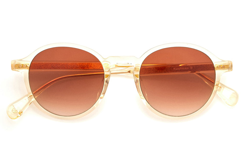 Kaleos Eyehunters - Kaufman Sunglasses Champagne with Dark Amber Lenses