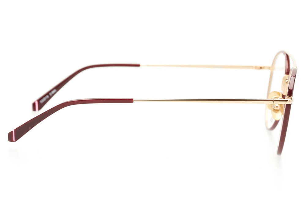 Kaleos Eyehunters - Goldmill Eyeglasses Burgundy/Gold