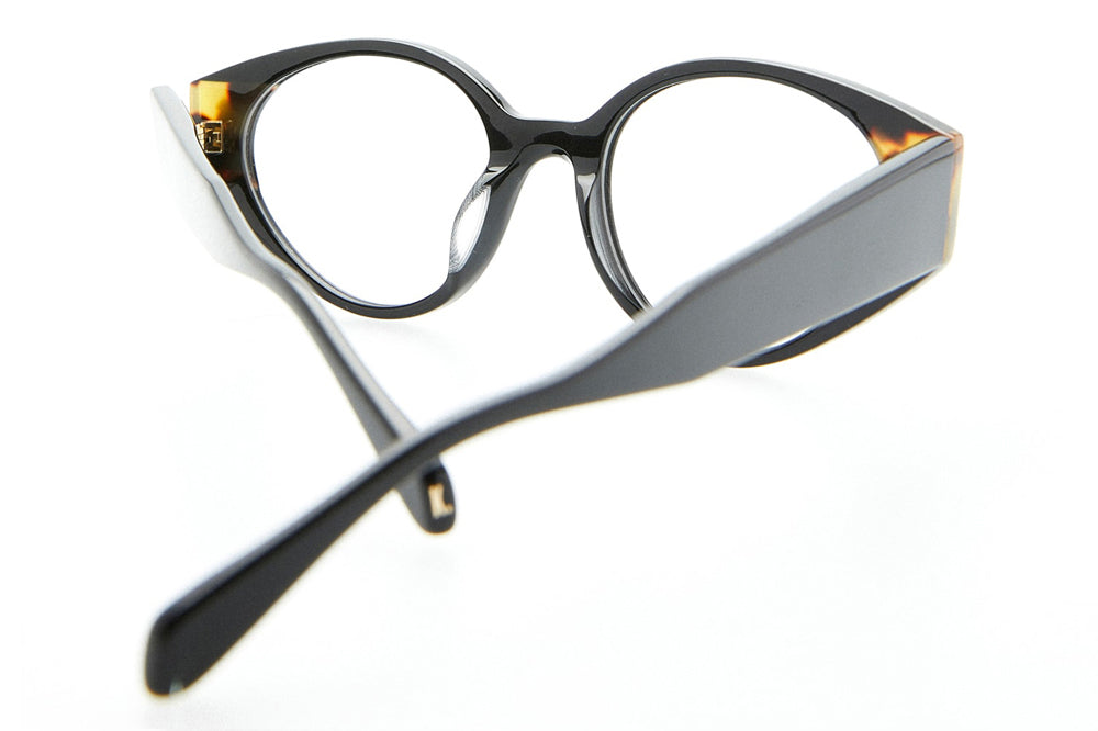 Kaleos Eyehunters - Elson Eyeglasses Opaque Black/Brown Tortoise