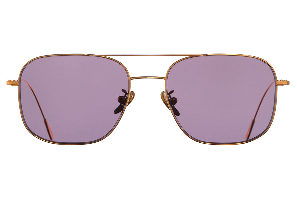 Cutler & Gross - 1267 Sunglasses Gold Plated with Pale Purple Lenses