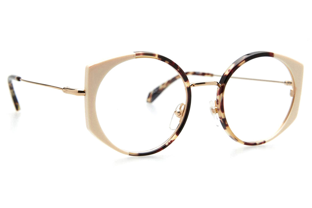Kaleos Eyehunters - Thrombey Eyeglasses Pearl White/Brown Tortoise