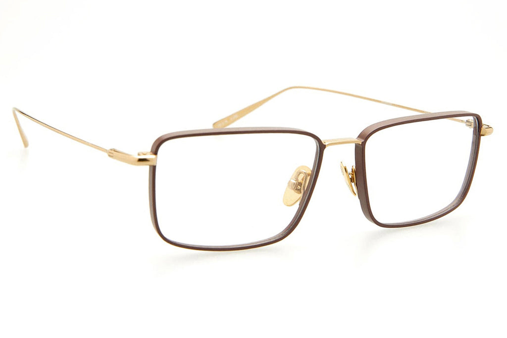 Kaleos Eyehunters - Lockwood Eyeglasses Gold/Brown
